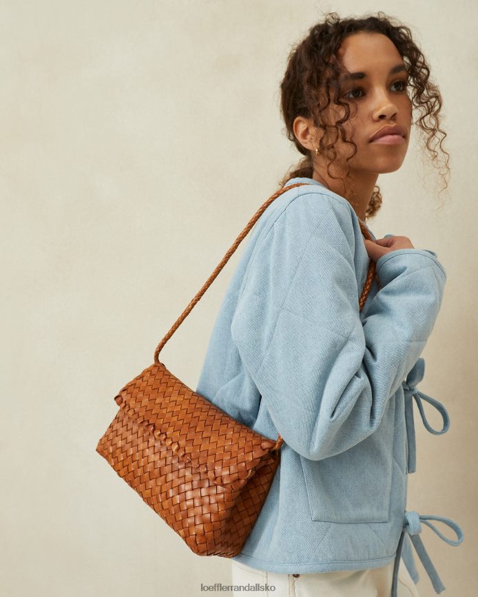 Kvinder Loeffler Randall mabel brun skuldertaske tømmer poser P64XZ4401