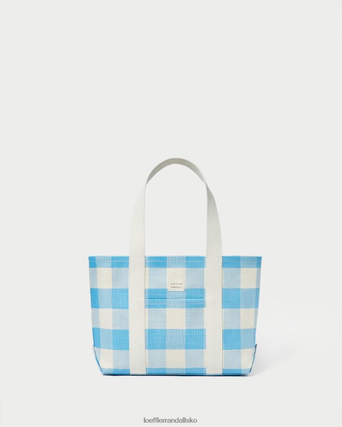 Kvinder Loeffler Randall bennett medium pose blå gingham poser P64XZ4319