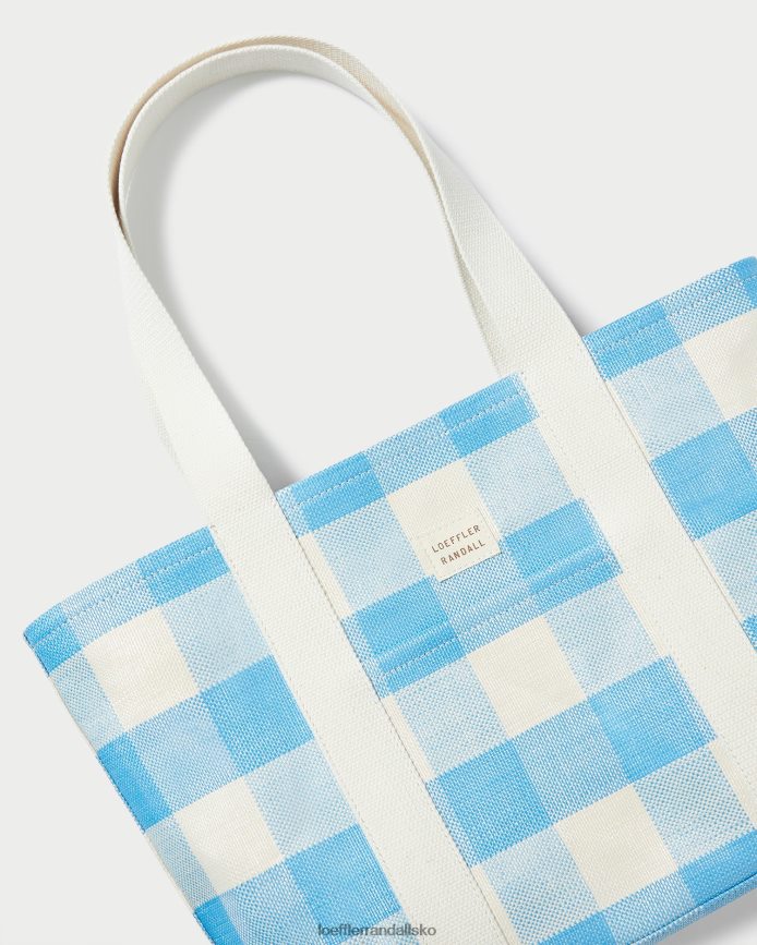 Kvinder Loeffler Randall bennett medium pose blå gingham poser P64XZ4319