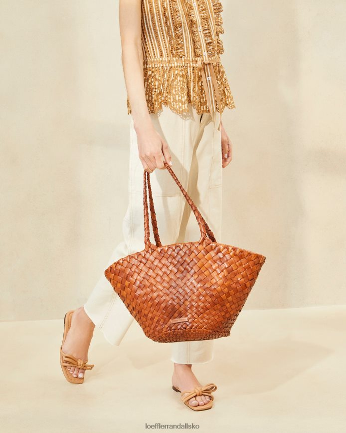 Kvinder Loeffler Randall kai vævet læder tote tømmer poser P64XZ4318