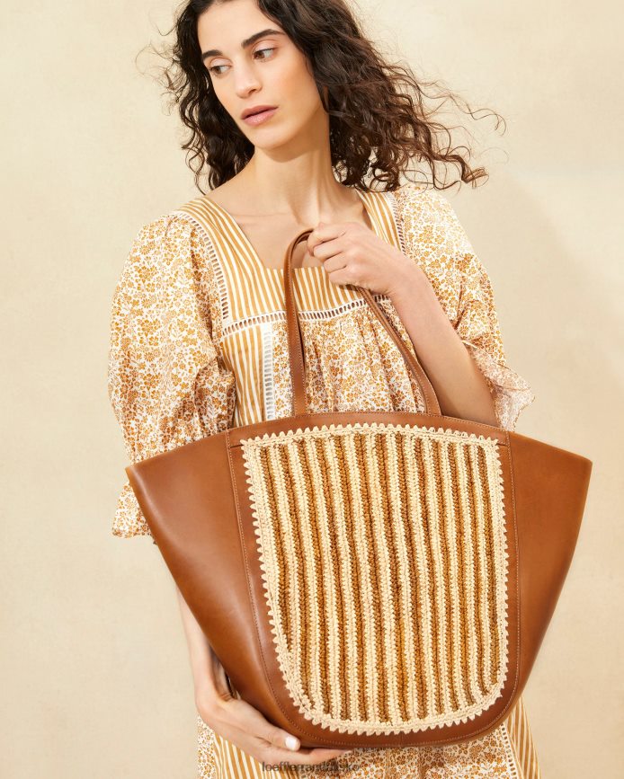 Kvinder Loeffler Randall katia bevinget tote naturlig/brun/cognac poser P64XZ4321