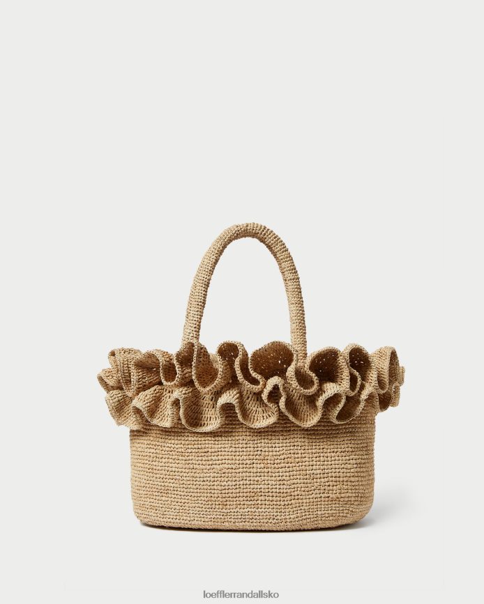 Kvinder Loeffler Randall lori raffia flæsetote naturlig poser P64XZ4322