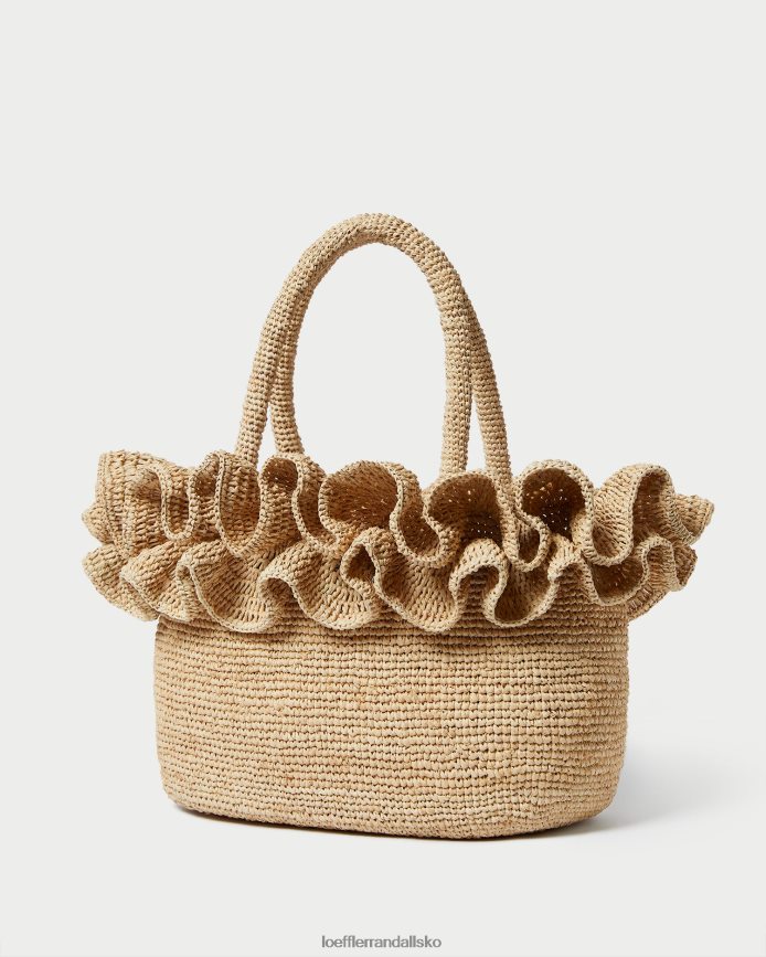 Kvinder Loeffler Randall lori raffia flæsetote naturlig poser P64XZ4322