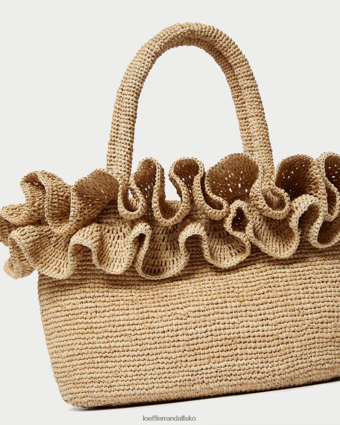 Kvinder Loeffler Randall lori raffia flæsetote naturlig poser P64XZ4322