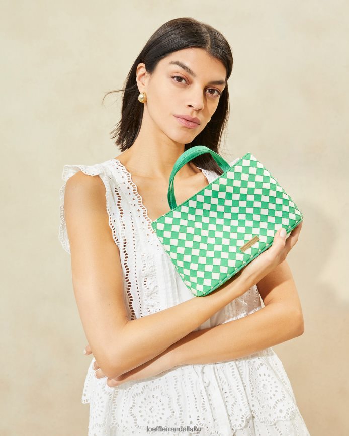 Kvinder Loeffler Randall minow mini tote grøn/creme poser P64XZ4320