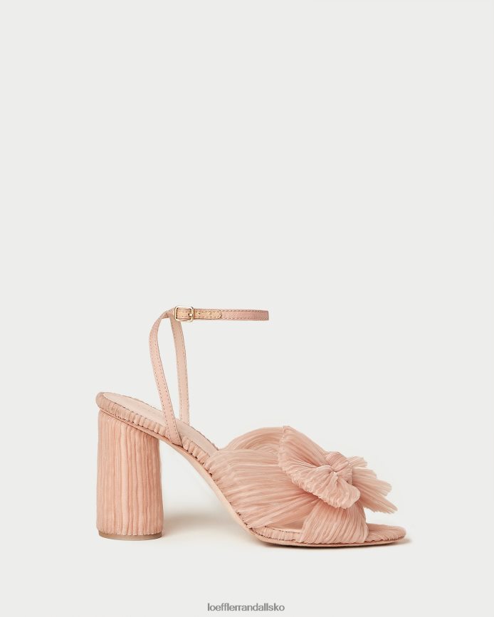 Kvinder Loeffler Randall camellia plisseret sløjfehæl skønhed sko P64XZ411