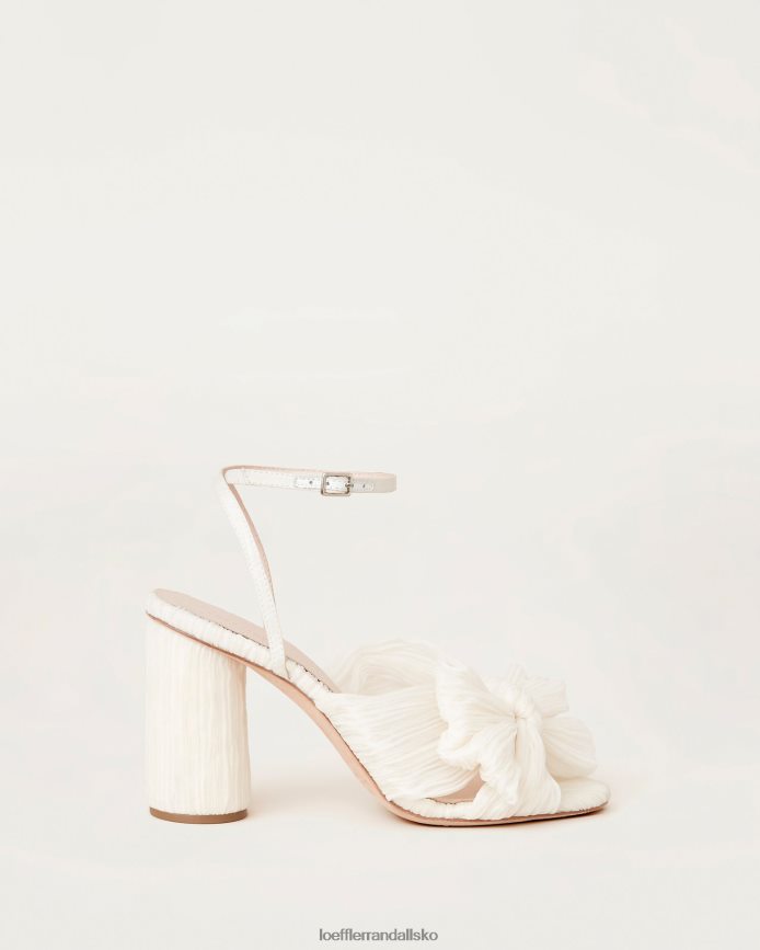 Kvinder Loeffler Randall camellia plisseret sløjfehæl vegansk perle sko P64XZ41