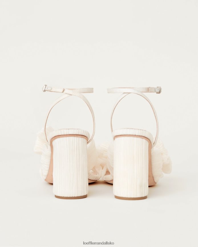Kvinder Loeffler Randall camellia plisseret sløjfehæl vegansk perle sko P64XZ41