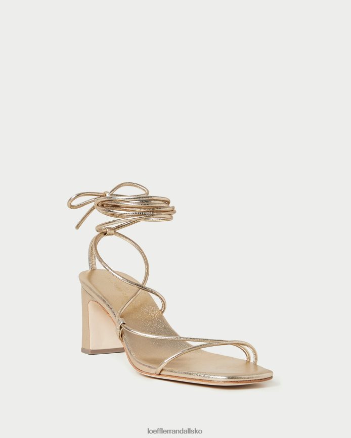 Kvinder Loeffler Randall cosette ankel wrap hæl champagne sko P64XZ437