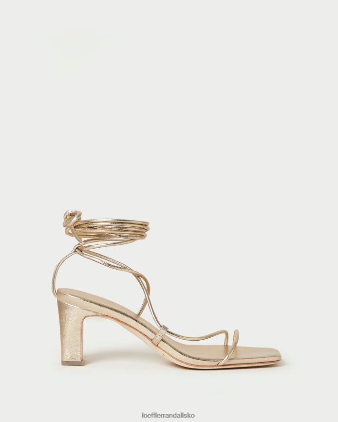Kvinder Loeffler Randall cosette ankel wrap hæl champagne sko P64XZ437