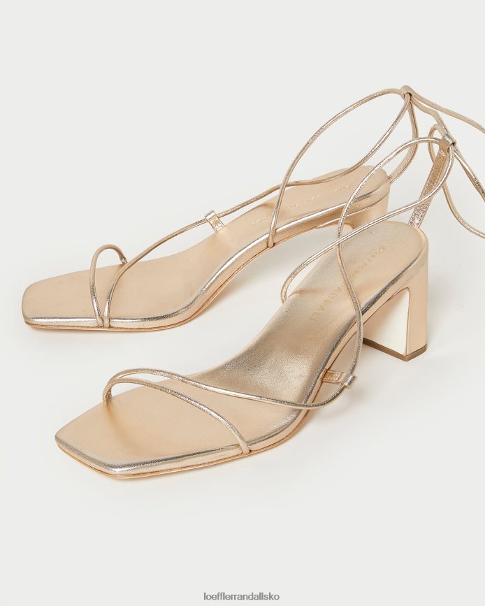 Kvinder Loeffler Randall cosette ankel wrap hæl champagne sko P64XZ437