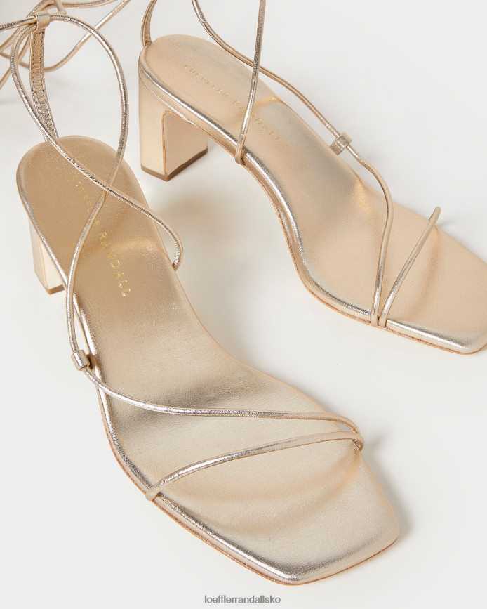 Kvinder Loeffler Randall cosette ankel wrap hæl champagne sko P64XZ437