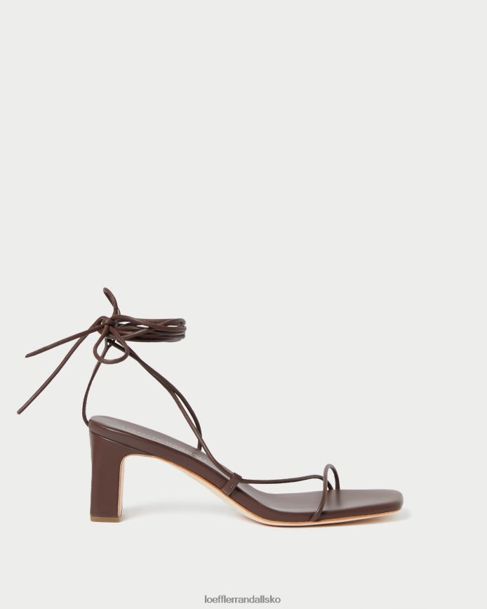 Kvinder Loeffler Randall cosette ankel wrap hæl chokolade sko P64XZ486