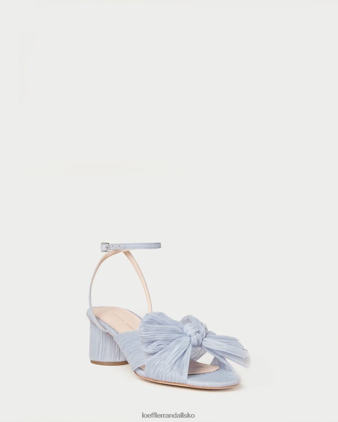 Kvinder Loeffler Randall dahlia plisseret sløjfehæl blå sko P64XZ44