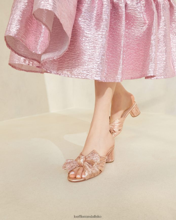 Kvinder Loeffler Randall emilia plisseret sløjfehæl klit sko P64XZ463