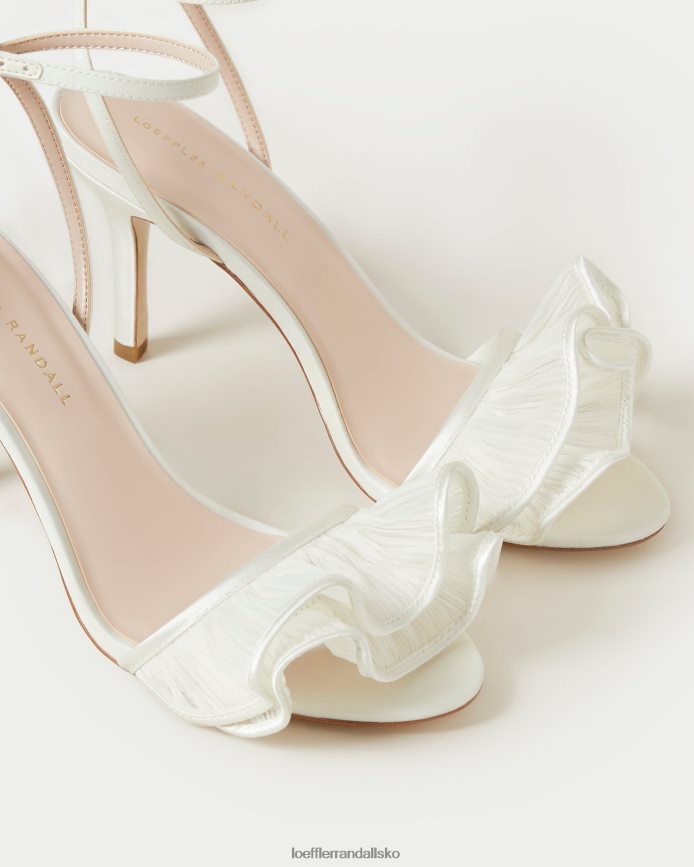 Kvinder Loeffler Randall estella sandal med flæsehæl perle sko P64XZ442