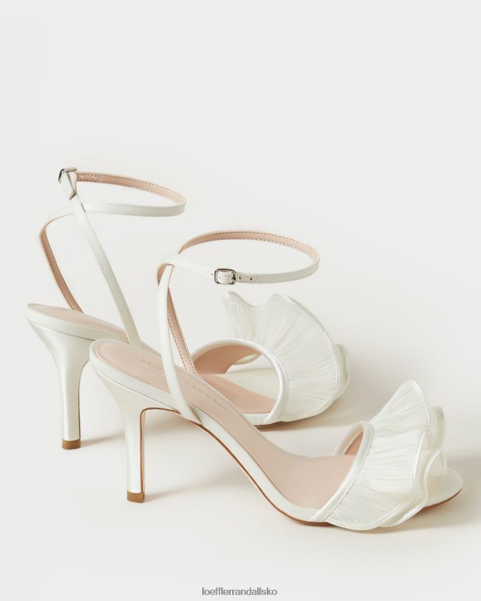 Kvinder Loeffler Randall estella sandal med flæsehæl perle sko P64XZ442