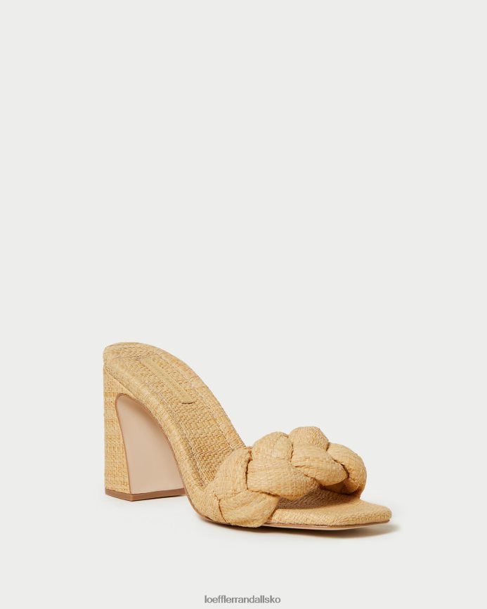 Kvinder Loeffler Randall freya flettet kurvemuldyr naturlig sko P64XZ441