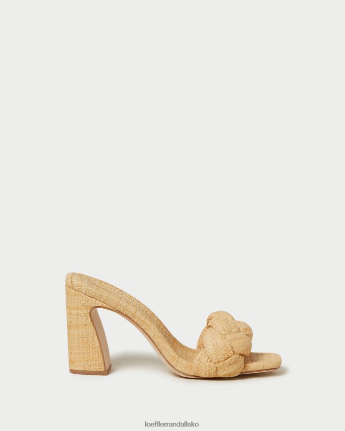 Kvinder Loeffler Randall freya flettet kurvemuldyr naturlig sko P64XZ441