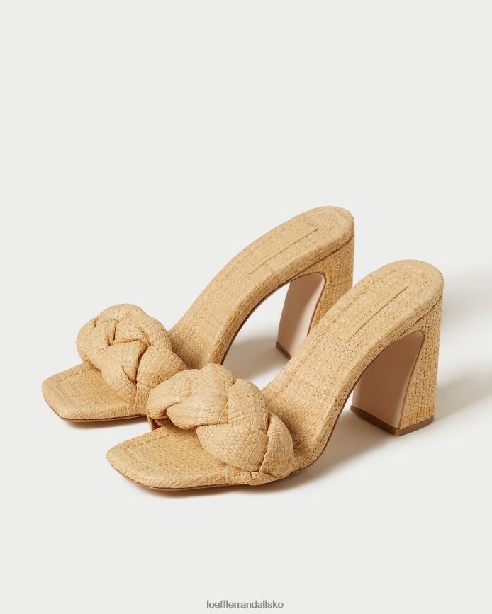 Kvinder Loeffler Randall freya flettet kurvemuldyr naturlig sko P64XZ441