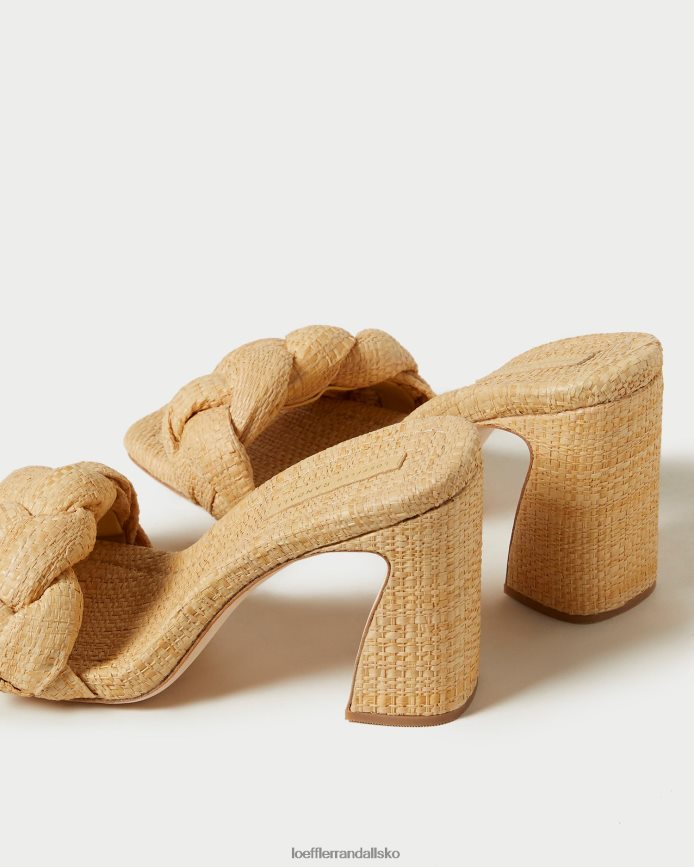 Kvinder Loeffler Randall freya flettet kurvemuldyr naturlig sko P64XZ441