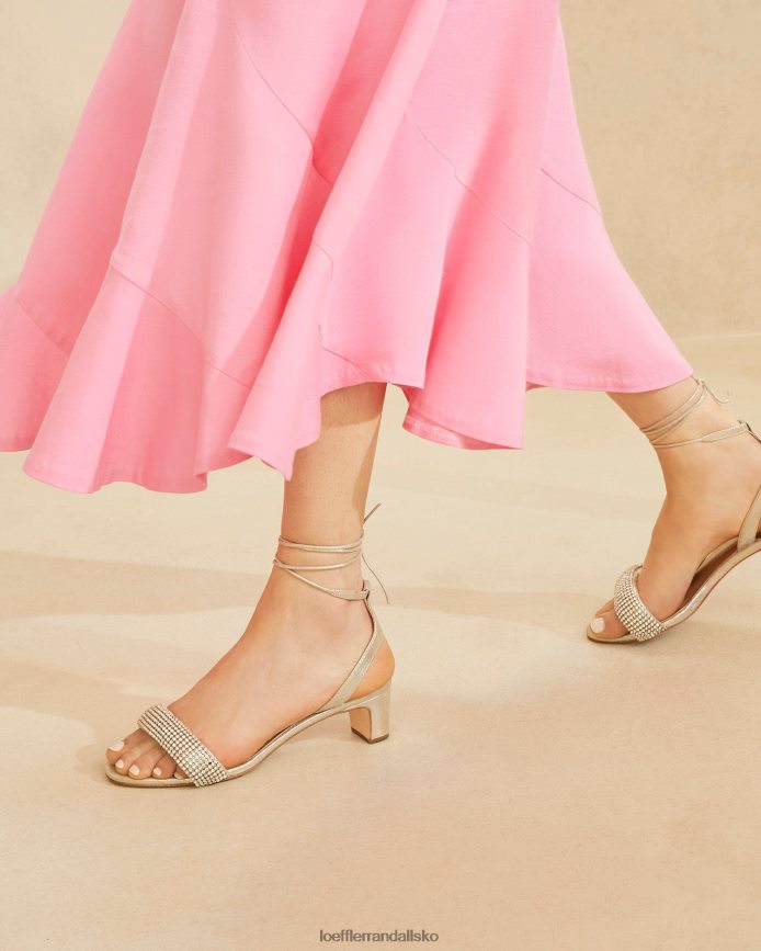 Kvinder Loeffler Randall jackie sandal med mellemhæl cappuccino sko P64XZ470