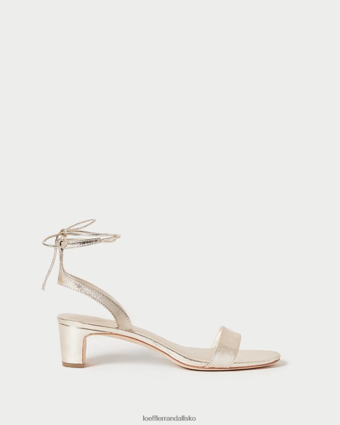 Kvinder Loeffler Randall jackie sandal med mellemhæl champagne sko P64XZ412