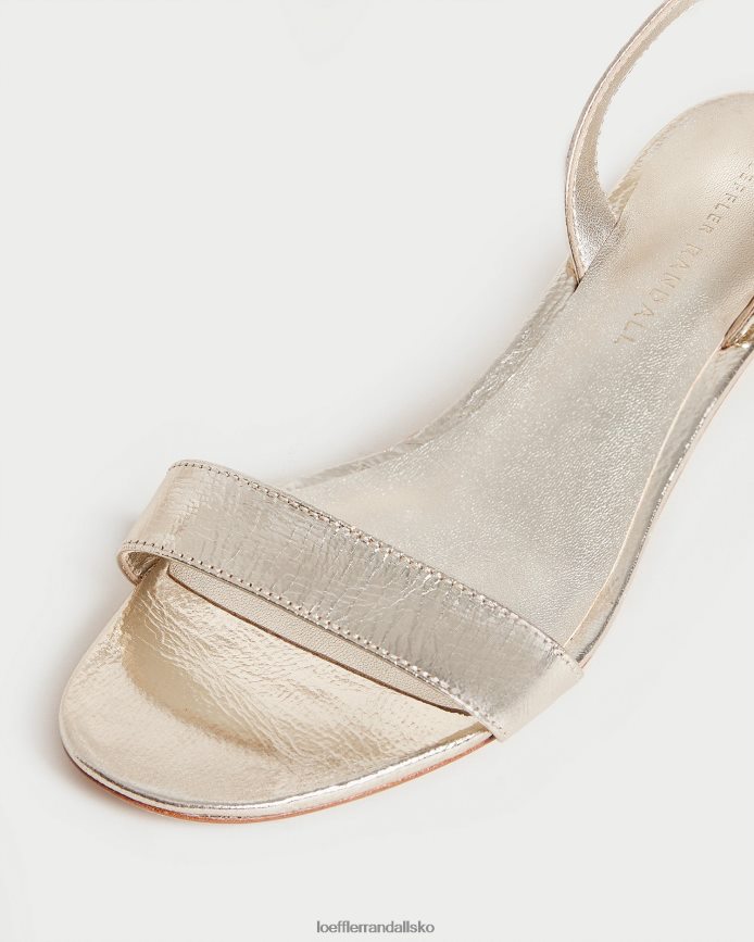 Kvinder Loeffler Randall jackie sandal med mellemhæl champagne sko P64XZ412