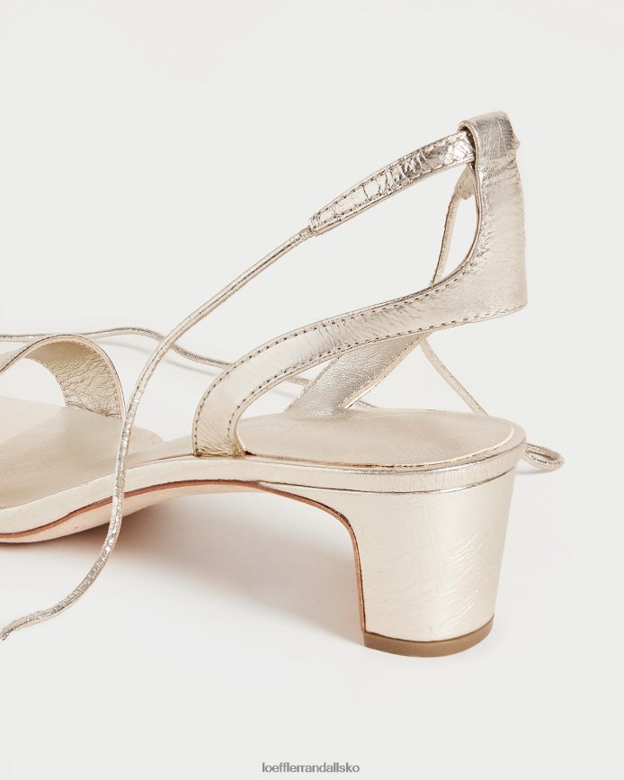 Kvinder Loeffler Randall jackie sandal med mellemhæl champagne sko P64XZ412