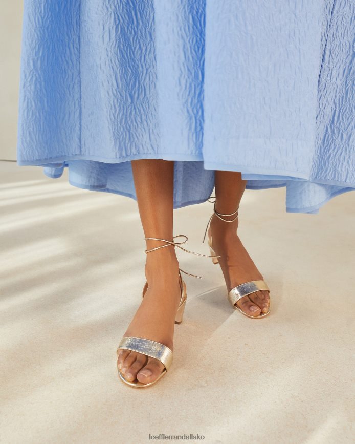 Kvinder Loeffler Randall jackie sandal med mellemhæl champagne sko P64XZ412