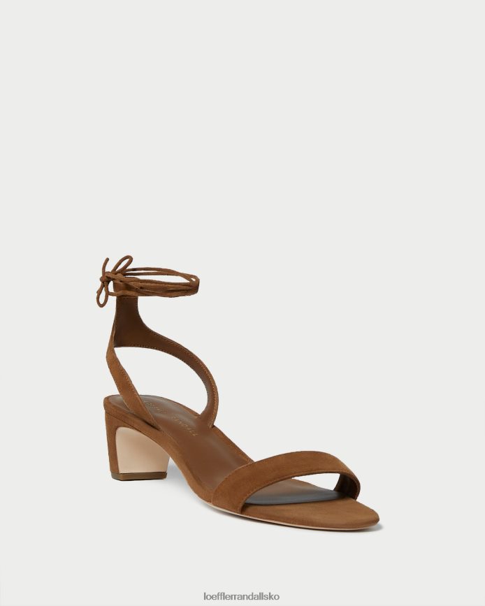 Kvinder Loeffler Randall jackie sandal med mellemhæl kakao sko P64XZ487