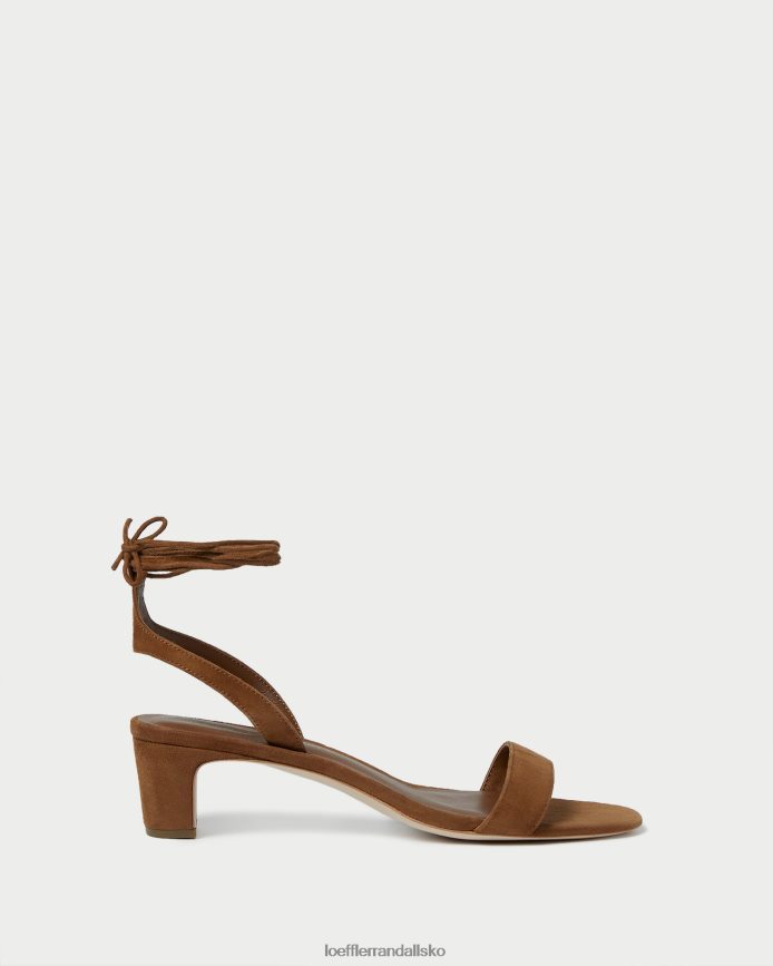 Kvinder Loeffler Randall jackie sandal med mellemhæl kakao sko P64XZ487