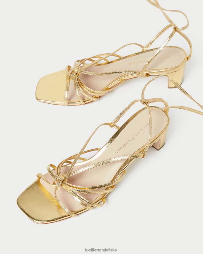 Kvinder Loeffler Randall lola knude snøre midt på hælen guld sko P64XZ485