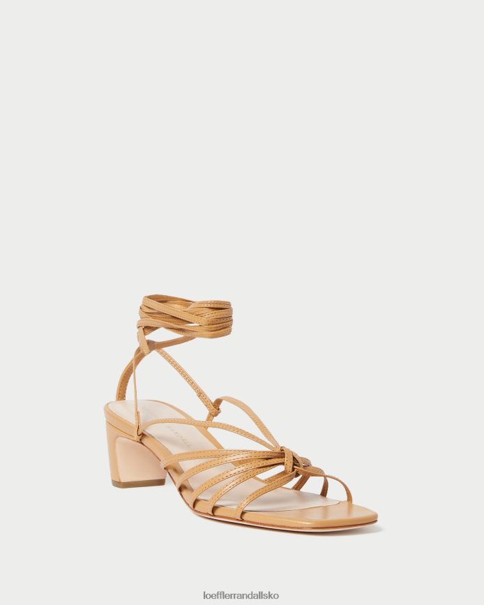 Kvinder Loeffler Randall lola knude snøre midt på hælen honning sko P64XZ497