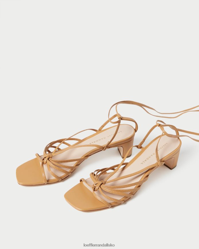 Kvinder Loeffler Randall lola knude snøre midt på hælen honning sko P64XZ497