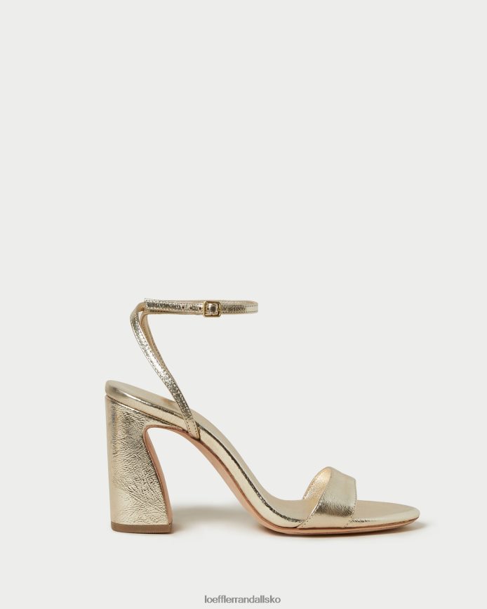 Kvinder Loeffler Randall malia sandal med buet hæl champagne sko P64XZ450