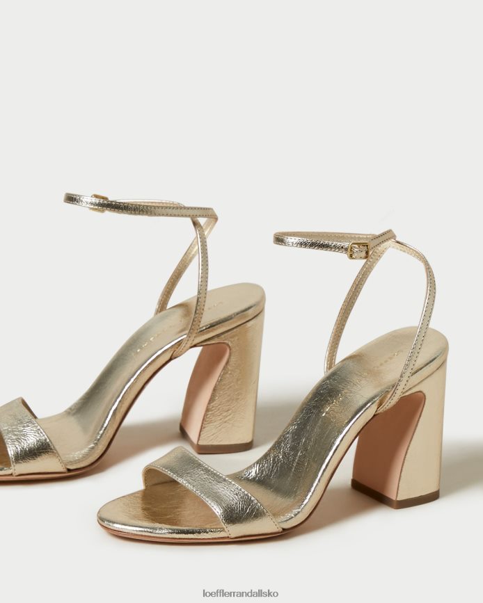 Kvinder Loeffler Randall malia sandal med buet hæl champagne sko P64XZ450