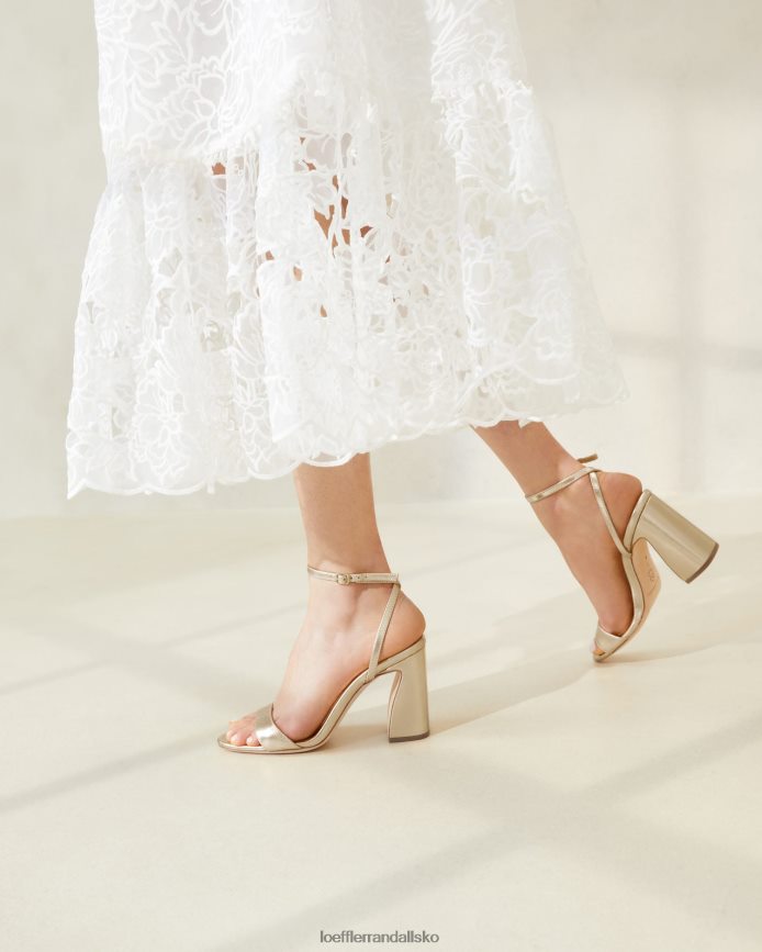 Kvinder Loeffler Randall malia sandal med buet hæl champagne sko P64XZ450