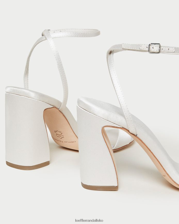 Kvinder Loeffler Randall malia sandal med buet hæl fløde sko P64XZ445