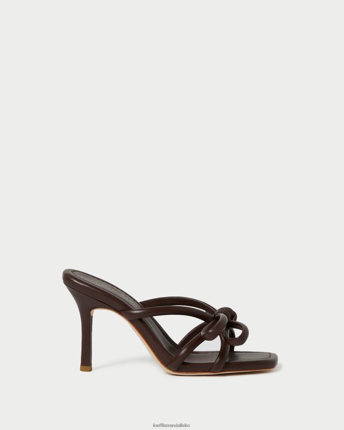 Kvinder Loeffler Randall margi sløjfehæl chokolade sko P64XZ499