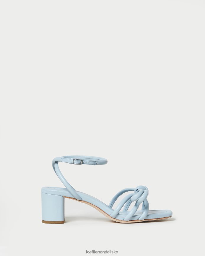 Kvinder Loeffler Randall mikel sløjfe sandal med mellemhæl blå sko P64XZ440