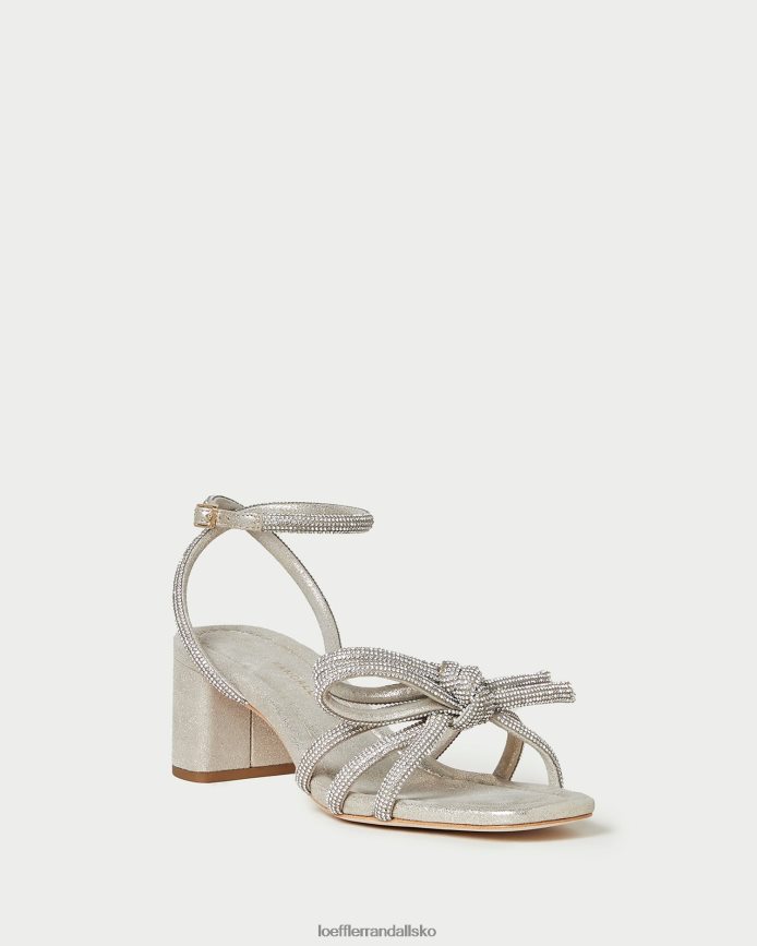 Kvinder Loeffler Randall mikel sløjfe sandal med mellemhæl cappuccino sko P64XZ415