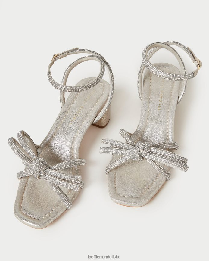 Kvinder Loeffler Randall mikel sløjfe sandal med mellemhæl cappuccino sko P64XZ415