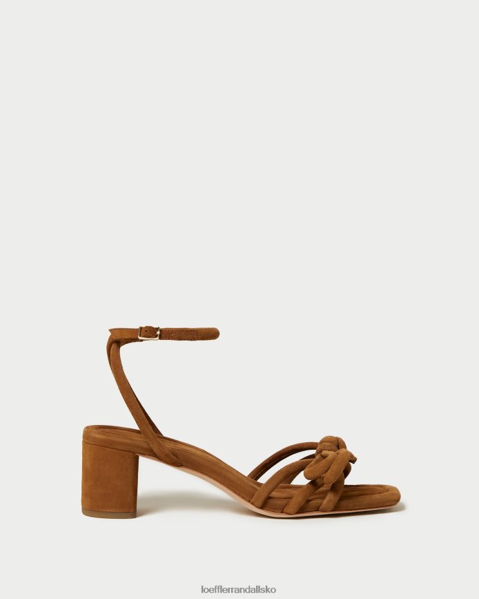 Kvinder Loeffler Randall mikel sløjfe sandal med mellemhæl kakao sko P64XZ462