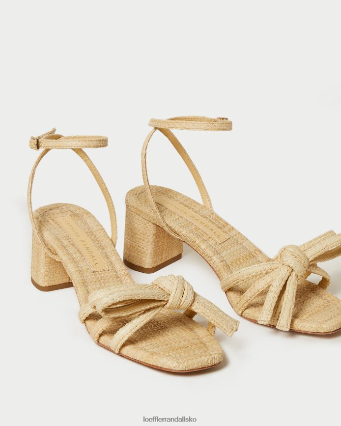 Kvinder Loeffler Randall mikel sløjfe sandal med mellemhæl naturlig sko P64XZ429