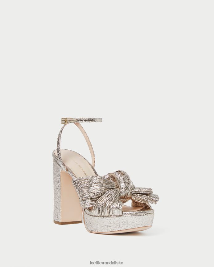 Kvinder Loeffler Randall natalia platform sløjfehæl champagne sko P64XZ468