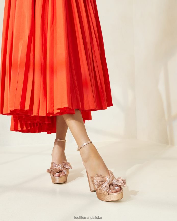 Kvinder Loeffler Randall natalia platform sløjfehæl klit sko P64XZ458