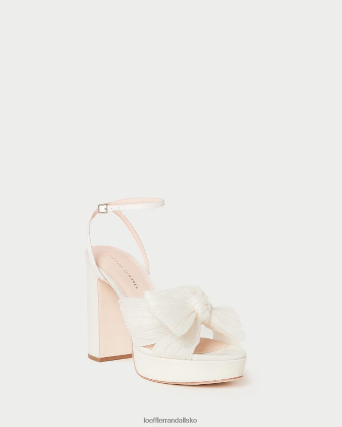 Kvinder Loeffler Randall natalia platform sløjfehæl perle sko P64XZ414
