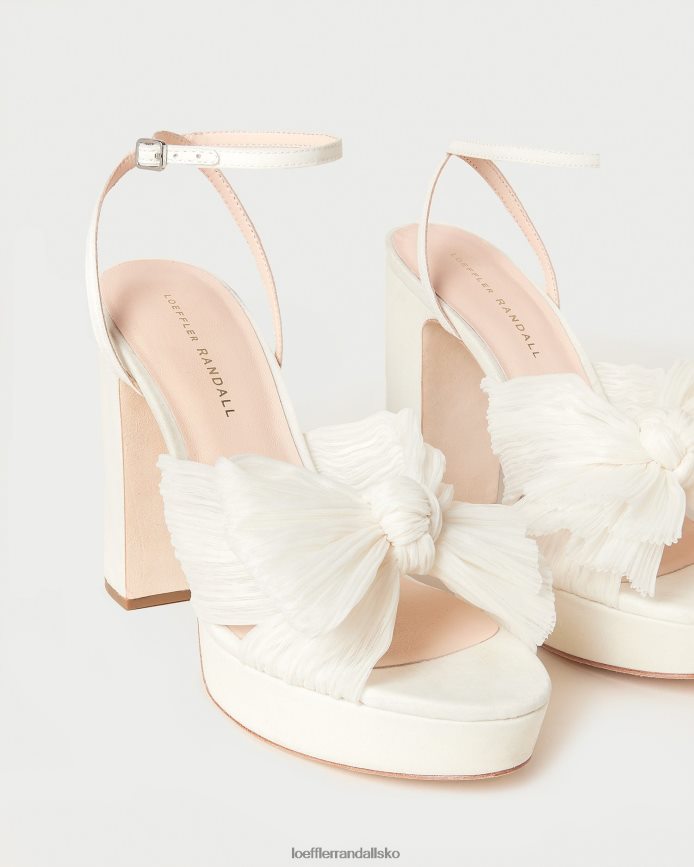 Kvinder Loeffler Randall natalia platform sløjfehæl perle sko P64XZ414