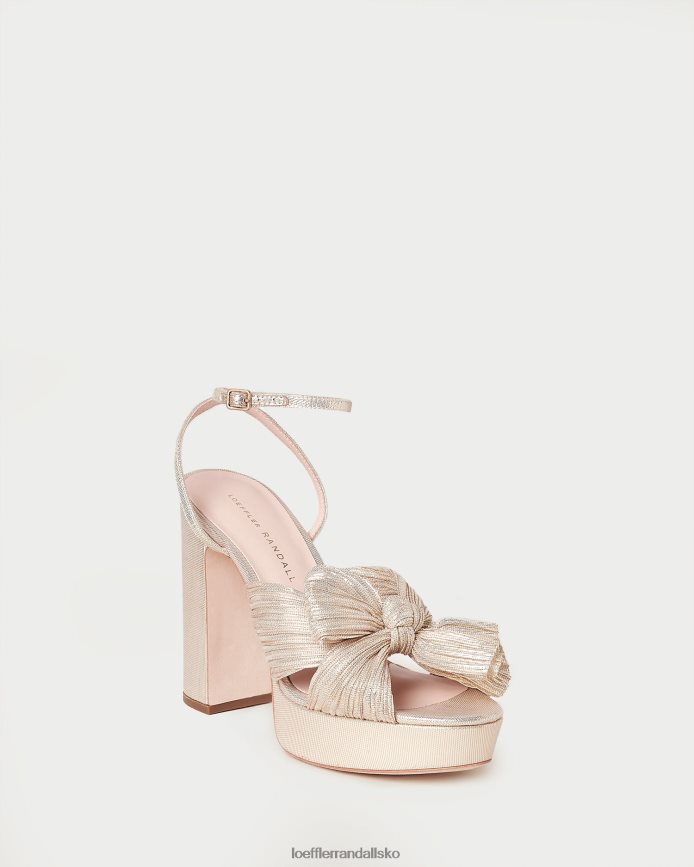 Kvinder Loeffler Randall natalia platform sløjfehæl platin sko P64XZ416